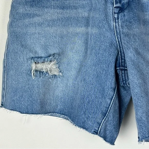 Blank NYC | Retro Warren High Rise Distressed Denim Shorts | 26 - Picture 7 of 14
